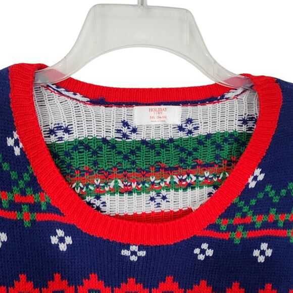 FUNNY LLAMA DRINK POUCH UGLY CHRISTMAS SWEATER UNISEX ADULT XXXL 3XL PARTY TACKY - Picture 4 of 4